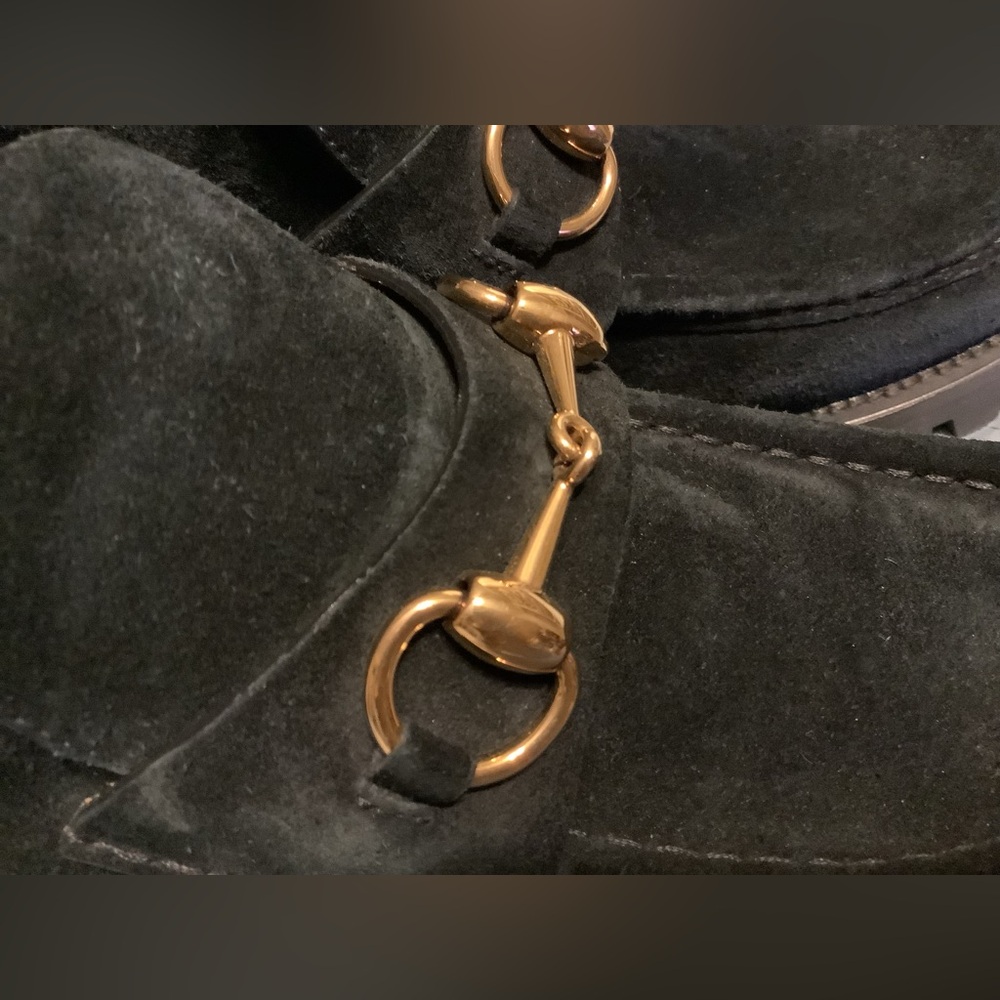 GUCCI Women’s cSuede Horsebit Ankle Boots Size 7 - Picture 12 of 13